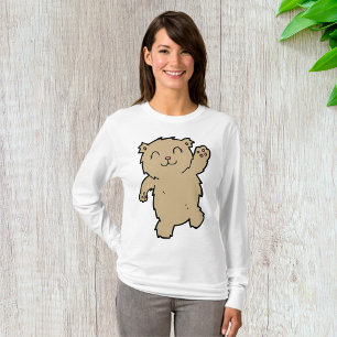 Waving Schattig lachend Beer T-shirt