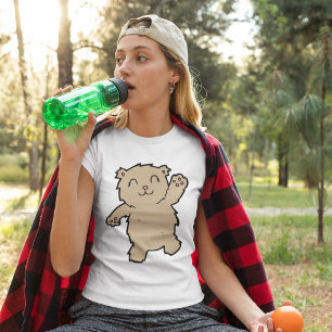 Waving Schattig lachend Beer T-shirt