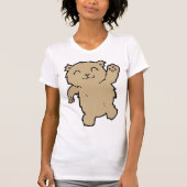 Waving Schattig lachend Beer T-shirt (Voorkant)