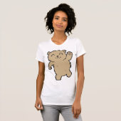 Waving Schattig lachend Beer T-shirt (Voorkant volledig)