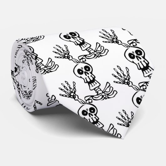 Waving Skeleton Stropdas (Opgerold)