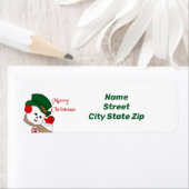 Waving Snowman Etiket (Insitu)