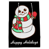 Waving Snowman Gift Bag Medium Cadeauzakje (Achterkant)