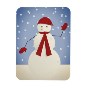 Waving Snowman Magneet