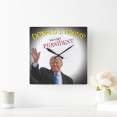 Waving Trump is mijn President Vierkante Klok (Huis)