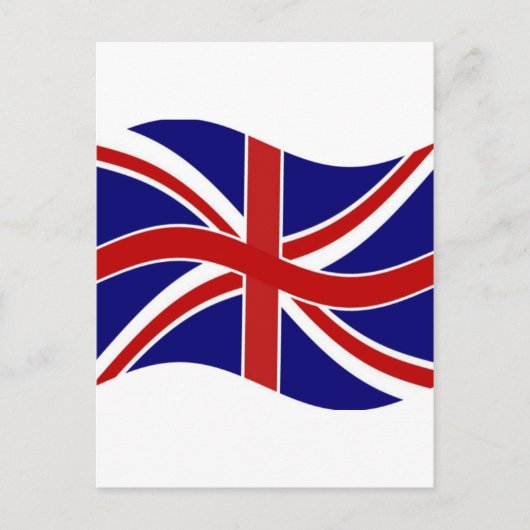 Waving Union Jack Briefkaart (Voorkant)