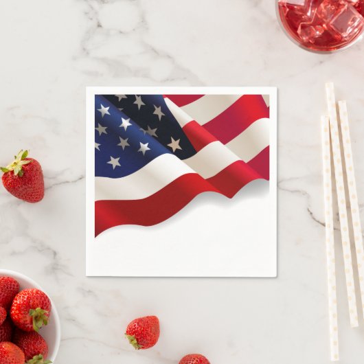 Waving US Flag Patriottische Partij Servetten (Insitu)