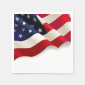Waving US Flag Patriottische Partij Servetten (Voorkant)