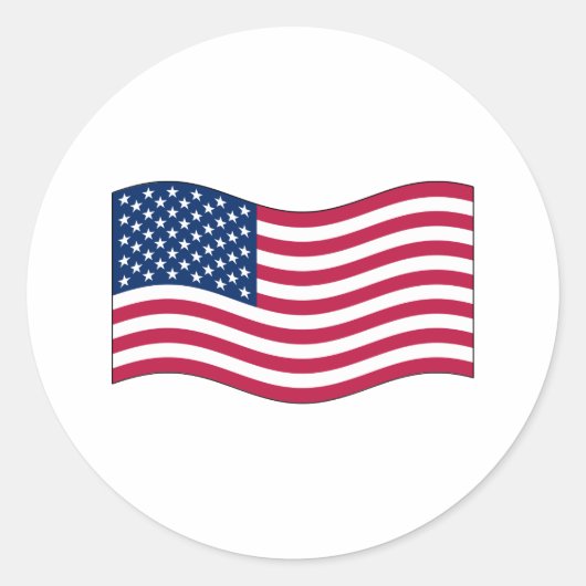 Waving USA Flag sticker vellen (Voorkant)