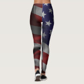 Waving USA vlag Leggings (Achterkant)