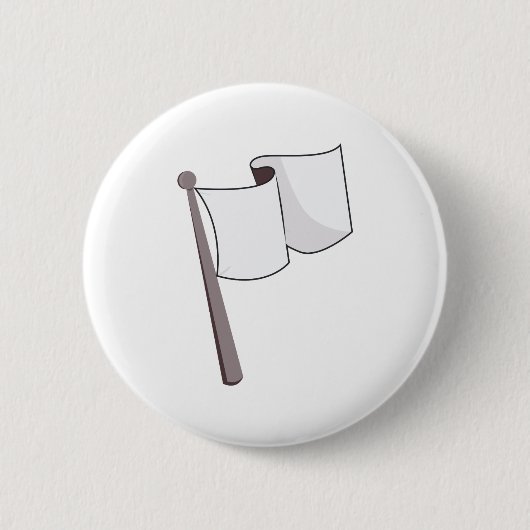 Waving White-vlag Ronde Button 5,7 Cm (Voorkant)