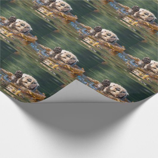 Waving Zee Otter Cadeaupapier (Hoek)