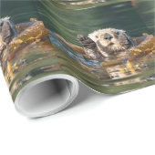 Waving Zee Otter Cadeaupapier (Rol Hoek)