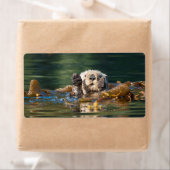 Waving Zee Otter Etiket (Insitu)