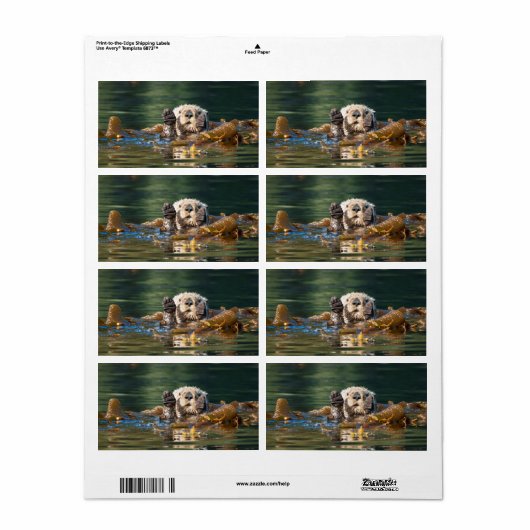 Waving Zee Otter Etiket (Full Sheet)