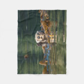 Waving Zee Otter Fleece Deken (Voorkant)