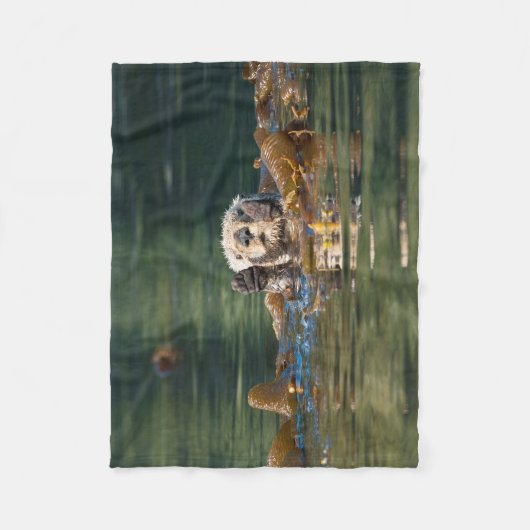 Waving Zee Otter Fleece Deken (Voorkant)