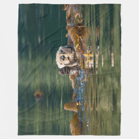 Waving Zee Otter Fleece Deken (Voorkant)