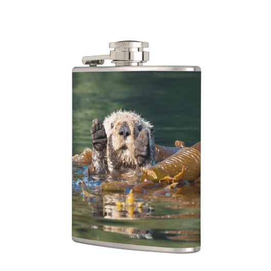 Waving Zee Otter Heupfles (Links)