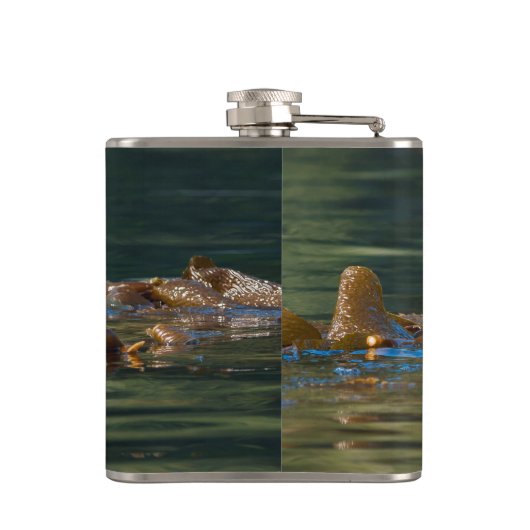 Waving Zee Otter Heupfles (Achterkant)