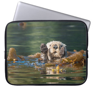 Waving Zee Otter Laptop Sleeve