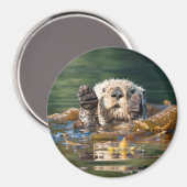 Waving Zee Otter Magneet (Voorkant / Achterkant)