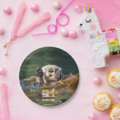 Waving Zee Otter Papieren Bordje (Feest)