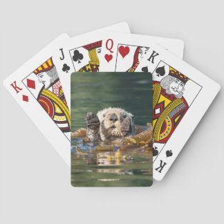 Waving Zee Otter Pokerkaarten