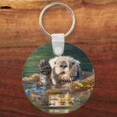 Waving Zee Otter Sleutelhanger (Voorkant)