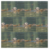 Waving Zee Otter Stof (Swatch)