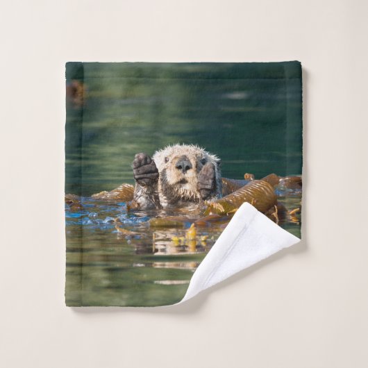 Waving Zee Otter Washandje (Wasdoekje)