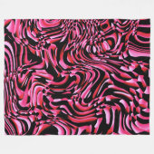 Wavy Abstract 270321 - 01 Rood Fleece Deken (Voorkant (Horizontaal))