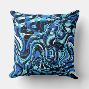 Wavy Abstract 270321 - 02 Blauw Kussen