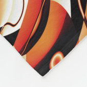 Wavy Abstract 270321 - 02 Oranje Fleece Deken (Hoek)