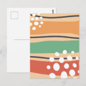 Wavy abstract Briefkaart voor moderne kunst (Voorkant / Achterkant)