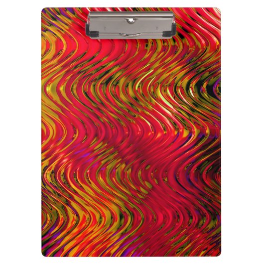 Wavy Abstract patroon in rood Klembord (Voorkant)