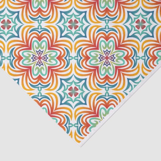 Wavy Abstract Patroonversnijding Retro Tissuepapier (Detail)