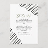 Wavy Abstract Weddenschap-kaart Informatiekaartje (Voorkant)