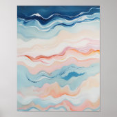 Wavy Abstract zeegezicht Poster (Voorkant)