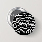 Wavy Abstract zwart en wit Ronde Button 5,7 Cm (Voorkant /achterkant)