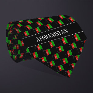 Wavy Afghaanse vlag patroon Stropdas
