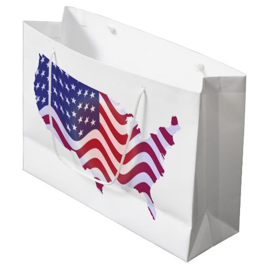 WAVY AMERICAN FLAG GROOT CADEAUZAKJE (Voorkant Gekanteld)