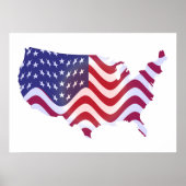 WAVY AMERICAN FLAG POSTER (Voorkant)