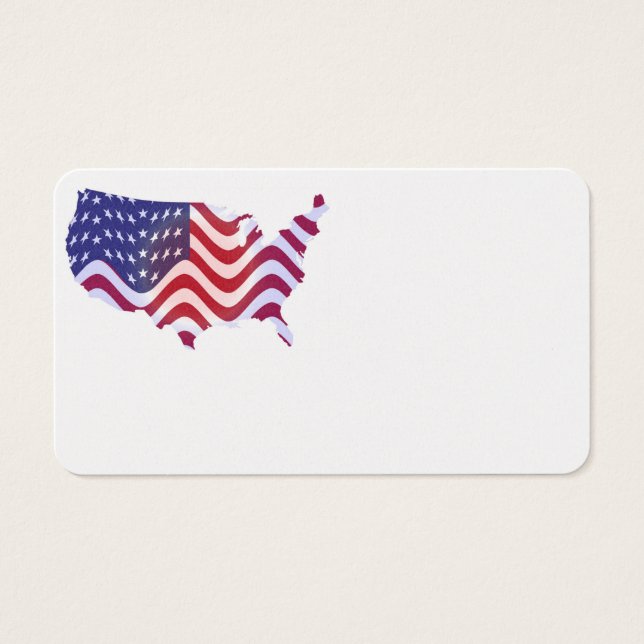 WAVY AMERICAN FLAG VISITEKAARTJE (Voorkant)