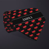 Wavy Angola Vlag patroon Stropdas