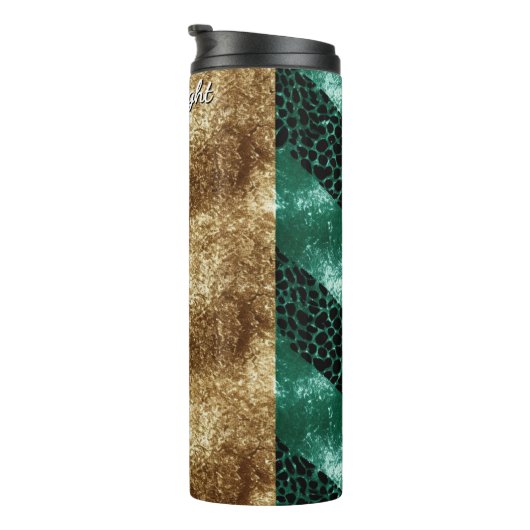 Wavy Animal Print Textured Design Thermosbeker (Geroteerd rechts)