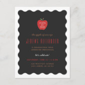 Wavy Apple Preschool Graduation Party Invitation Kaart (Voorkant)