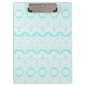 Wavy Aqua Geometric Pattern Klembord (Voorkant)
