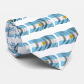 Wavy Argentina Flag Stropdas (Opgerold)
