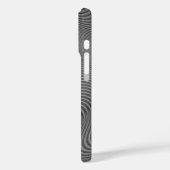 Wavy Art Silver Grey iPhone Case (Achterkant / Links)